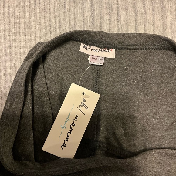 Maternity Oh Mamma Gray Leggings Size M - Picture 2 of 8